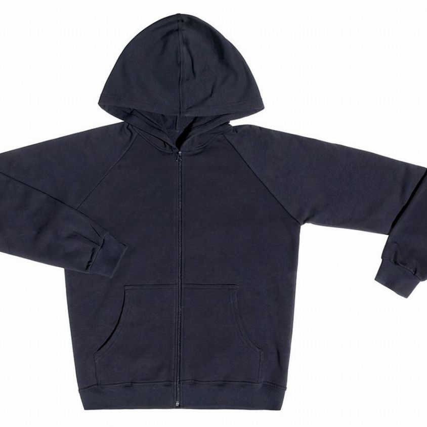 Fondazione Levis Plona con cappuccio, zip, tasche davanti, ricamo